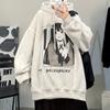 Sudadera de Anime Japonés para Hombre Invierno con Forro Polar Gruesa Juvenil Ropa Suelta Otoño e Invierno Marca de Moda Ins Chaqueta con Capucha
