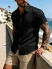 2026 Comercio Exterior Transfronterizo Camisa Casual para Hombre Color Sólido Manga Corta Camisa Deportiva Fina Juvenil Popular