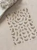 Yitu Padrão Formiga Folha de Ouro Metal Folha Vintage Adesivos de Unha Estilo Simples Exquisito Outono Inverno Adesivos Decorativos Yt6827