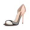 Comercio Exterior 12cm Talla Europea Negro Albaricoque Degradado Clásico Cabeza Redonda Pedido Sichuan Chengdu Femenino Sencillo y Otro Color Puro