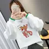 Sudadera Fina Estampada de Dibujos Animados para Mujer Primavera y Otoño Estilo Coreano Holgada Estilo Universitario Falso de Dos Piezas Pulóver para Estudiante Top de Manga Larga
