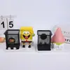 Regalo del Día del Niño Estrella de Mar Patrick Bob Esponja Portalápices Creativo Almacenamiento de Papelería de Escritorio Adorno de Metal
