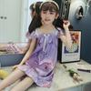Pijama de Verano para Niñas de 3 a 12 años Vestido Slip de Seda de Hielo para Niñas de Dibujos Animados Lindo Vestido para Niños Medianos y Grandes Ropa para el Hogar