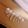 Nova Prata Esterlina S925 Pérola Natural de Água Doce Genuína Joias Brincos Banhados a Ouro 18K Joias de Pérola Zhuji Uma Peça Dropshipping