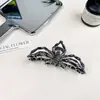 Pinza de Araña Metálica Genial de Tendencia Oscura para Mostrar Volumen del Cabello, Pinza de Tiburón Grande a la Moda, Elegante Pinza para el Cabello de Fiesta de Halloween