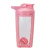 Vaso Batidor Portátil de Plástico de Doble Capa de 500 ml con Escala Batido de Leche Proteína en Polvo Fitness Deportes Regalo Vaso de Agua