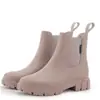 Protección Laboral Transfronteriza Botas de Lluvia de Caña Alta para Mujer Suela Oxford Antideslizante Zapatos de Goma Impermeables para Cocina Resistentes al Desgaste Zapatos de Agua