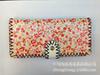 Billetera hecha a mano bolso de mano para mujer estampado nuevo PU tarjetero caricatura estilo étnico billetera floral