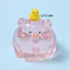 Resina Estéreo Desenho Animado Alta Transparência Porquinho DIY Acessórios de Joias Carro Micro Paisagem Enfeites Chaveiro Material de Caixa Surpresa