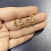 Aretes Chapados en Oro de 14K que Conservan el Color Latón Aretes de Cadena con Borla Chapada en Oro Accesorios Materiales para Aretes Semi-Terminados Hechos a Mano DIY