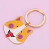 Llavero de anillo de cachorro lindo estilo coreano creativo planta suculenta llavero metal estudiante colgante de dibujos animados