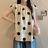 Tiro Real Talla Grande Mujer Chica Gordita Holgado Manga Corta Volante Transpirable Camiseta Mujer Todo Fósforo Adelgazante Cuello Redondo Elegante Top para Mujer