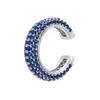Joia com fivela de pérola microincrustada com diamante colorido clipe de osso da orelha zircônia colorida brincos de clipe de orelha simples cobre banhado a ouro 18K VE131