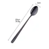 Fabricante Jieyang Cuchara de Acero Inoxidable 304 Cuchara Creativa de Colores para Helado Cuchara Larga Coreana para Hielo Cuchara para Remover Postres