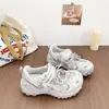 Zapatillas Chunky para Mujer 2026 modelo nuevo de verano para personas menudas, suela gruesa, que aumentan la altura, de malla, transpirables, a la moda, ligeras, zapatos casuales de moda