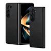 Para Samsung ZFold5 Funda de Teléfono Cuero Genuino Lichi Cuero Liso Saffiano Ultradelgada Resistente a Caídas W24 3 Funda de Cuero Protectora