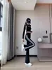 Pantalones de Campana Shark con Tres Rayas, Pantalones de Yoga Versátiles de Corte Ajustado, Pantalones Deportivos Casuales Adelgazantes para Mujer, Adecuados para Primavera y Otoño, de Cintura Alta, Se Pueden Usar Afuera