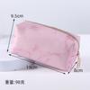 Bolsa Cosmética Rosa Fosca para Mulheres, Bolsa Tote de Couro PU de Grande Capacidade, Necessaire Feminina Atacado, Estilo Chinês Artístico