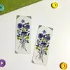 Etiqueta de Tarjeta Transparente para Mascotas Estampado en Caliente con Agujero para Colgar Estilo Chino Impresión de Flores Tarjeta para Colgar