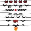 Adornos de Halloween Festival de Fantasmas Decoración de Fiesta Infantil Cadena para el Cuello Ajustable Murciélago de Fieltro Cara de Fantasma Calavera Accesorio de Collar