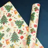 Papel de Regalo de Navidad, Papel de Plumas, Papel para Envolver Regalos, Papel de Regalo de Navidad, Envoltura de Regalo de Navidad de Alta Gama