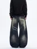 Jeans de pierna ancha para hombre, nueva colección otoño 2026, corte holgado, efecto adelgazante, hasta el suelo, estilo americano, versátiles, modernos, de pierna recta, pantalones elegantes