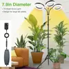 Soporte de trípode tipo sol artificial para interior del hogar, luz de crecimiento de plantas de espectro completo para suculentas, plantas acuáticas y verdes, luz suplementaria