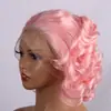 Amazon comercio exterior transfronterizo popular peluca europea y americana para mujer estilo frontal de encaje cabello corto rizado peluca cabello rizado de onda grande