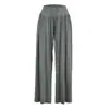 Culottes grises claros para mujer 2026 nuevo estilo de verano fino con cintura de encaje, pantalones de pierna ancha para mujeres menudas, estilo holgado y casual
