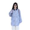 Camisa de Calle Americana con Puntadas Irregulares para Hombres y Mujeres Diseño de Nicho Holgada Casual Camisa Marca de Moda Chaqueta para Pareja