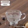 Taza de Agua de Vidrio de Flor de Cerezo de Celebridad de Internet Patrón Tallado Copa de Helado Taza para Avena de Desayuno Alto Valor de Color Taza para Café Leche Agria