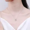 Collar del Principito en Plata de Ley S925, Estilo Bosque Artístico, Colgante Brillante de Estrella y Luna con Diamante, Cadena para Clavícula Estilo Universitario para Mujeres