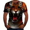 Camiseta de Manga Corta para Hombre 2026 Impresión Digital 3D Patrón de Animales Casual de Moda Cómoda Transpirable Camiseta para Hombre