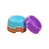 Tazón de Plástico Práctico para Mascotas Transfronterizo Color Caramelo para Perro Tazón Redondo Individual para Gato Tazón de Comida Utensilios para Comida de Mascotas Tazón de Arroz