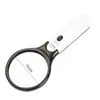 Lupa de Lectura Iluminada con 3 LEDs, Disponible en 4 Colores, 6902Ab Lente Dual 45X, 75mm