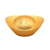 Gran Adorno de Lingote de Latón Puro Dorado para Atraer Riqueza, Cuenco de Tesoro para Sala de Estar, Vestíbulo, Ceremonia de Apertura, Fiesta de Inauguración, Decoración Feng Shui