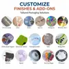 Sacos auto-portantes de filme PET poliéster com impressão personalizada, com fechos e zíperes à prova de crianças e com lacre de segurança, adequados para embalagem de alimentos