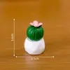 Paisaje en miniatura, planta en maceta de cactus suculenta artificial creativa, accesorios de decoración DIY, mini adornos de escritorio y para coche