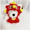 [Solo Ropa] Ropa para Cachorros West Highland Accesorios Lindos Delantal de Año Nuevo Set de Peluche