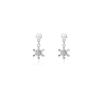 Estilo K del Nuevo Set de Aguja de Plata S925 con Pendientes de Copo de Nieve de Diamante, Pendientes Largos de Borla de Moda Personalizados, Pendientes de Perla, Pendientes