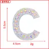 En stock color blanco parche con letras de pedrería pegatinas de tela accesorios para ropa fabricantes de accesorios suministro directo