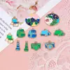 Accesorios de Cuentas de Dibujos Animados con Agujeros para Serie de Camping al Aire Libre, Llaveros para Teléfono Móvil, Cadenas para Bolsos, Joyería Hecha a Mano DIY, Cuentas Sueltas