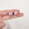 Pendientes de madera con forma de corazón, de moda transfronteriza, con diseño de dibujos animados de amor, para el Día de San Valentín, bonitos y pequeños pendientes de rosa.