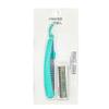 Soporte para cuchillo de depilación de cejas para principiantes rasguño rasguño acero inoxidable cuchillo de afeitar cejas plegable cuchillo de depilación de cejas navaja de cejas