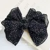 Estilo Coreano Elegante Poá Chiffon Laço Presilha Top Clip Retrô Elegante Princesa Cabeça Presilha de Mola Grampo de Cabelo Acessórios de Cabelo para Mulheres