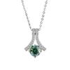 Cadena de Clavícula para Mujer S925 Plata de Ley Chapada en Platino Espiga Cadena de un Quilate Moissanita Collar Venta al por Mayor Estilo de Lujo