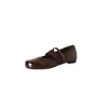 Zapatos Mary Jane de cuero súper suaves, plegables y antideslizantes, zapatos planos para mujer de cuero completo, punta redonda, suela blanda, otoño 2026