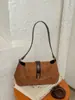 Bolsa de Axila em Couro com Cera para Uso Diário para Mulheres, Nova Coleção Primavera 2026 Bolsa de Ombro Transversal Vintage Francês de Luxo Discreto