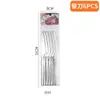 Conjunto de Talheres de Aço Inoxidável Amazon 6 Peças Bolsa de PVC Faca e Garfo Colher Transfronteiriços Faca e Garfo Colher para Bife Ocidentais Conjunto de Supermercado