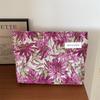 Bolsa de Maquillaje Floral de Gama Alta para Instagram, Bolsa Interior Portátil de Gran Capacidad Retro, Bolsa de Almacenamiento para Cuidado de la Piel